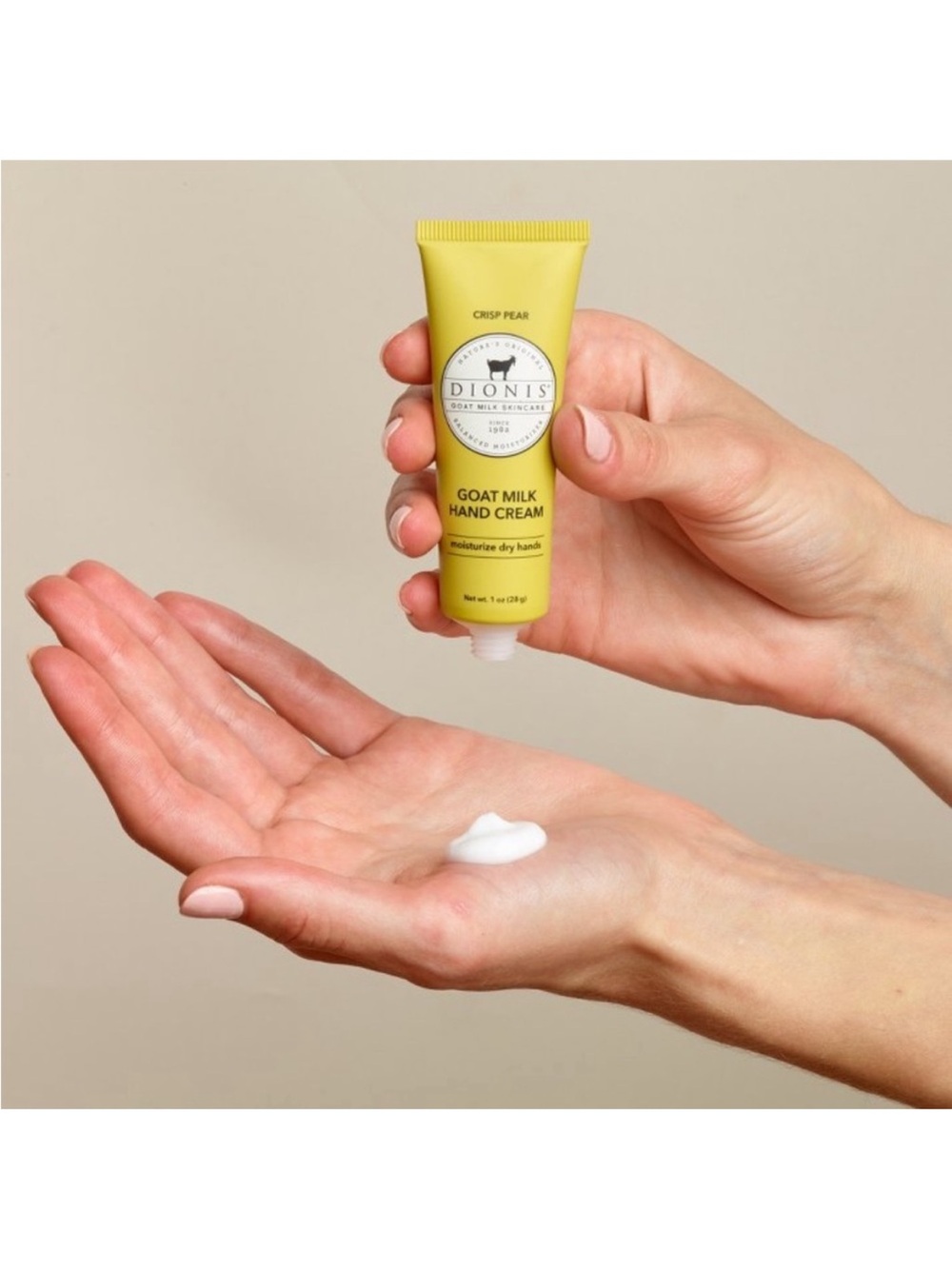 Dionis Crisp Pear Goat Milk Hand Cream - Yellow